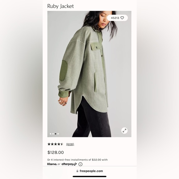 Free people Ruby Jacket (Shacket) cream color! Size small - Picture 3 of 8